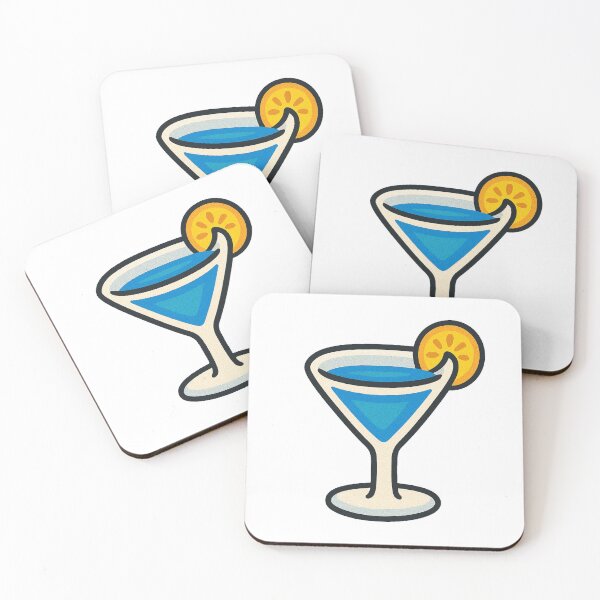 Item preview, Blue Cocktail Glass with Orange Slice – Fun Party Drink Sticker designed and sold by CanSparkleArt.