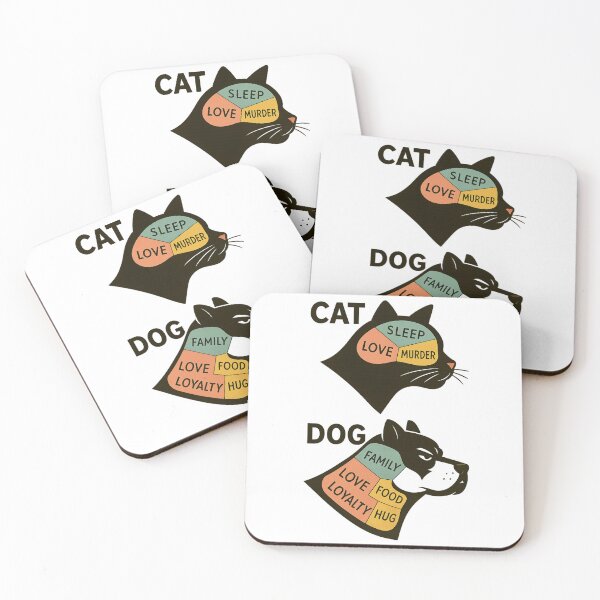 Item preview, Cat vs Dog Brain - Funny Pet Psychology Illustration designed and sold by Fleetwood1994.