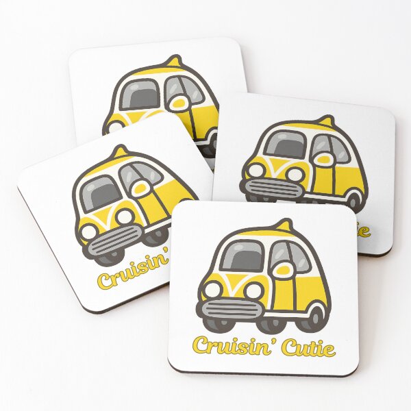 Item preview, Cruisin' Cutie – Cute Yellow Cartoon Car Design designed and sold by CanSparkleArt.