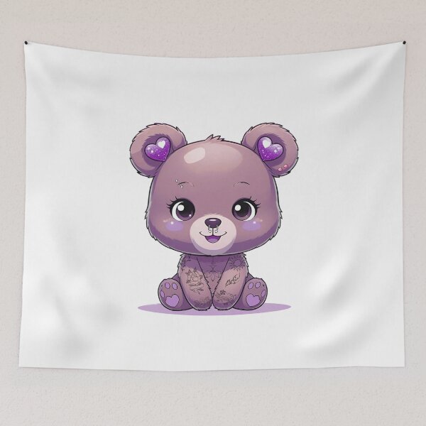 Item preview, Tatted & Pierced Teddy Bear! - Purple Edition designed and sold by AltAssets.