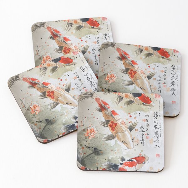 Item preview, Koi Paint - Japanese | Wall Art | Abstract | Ukiyo-e | Fish Paint | Traditional Art | Interior Design | Modern Decoration designed and sold by alfmar.