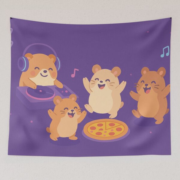 Item preview, Hamster Party Time – Funny Home Party Hamsters designed and sold by Cuckoo Parrot.