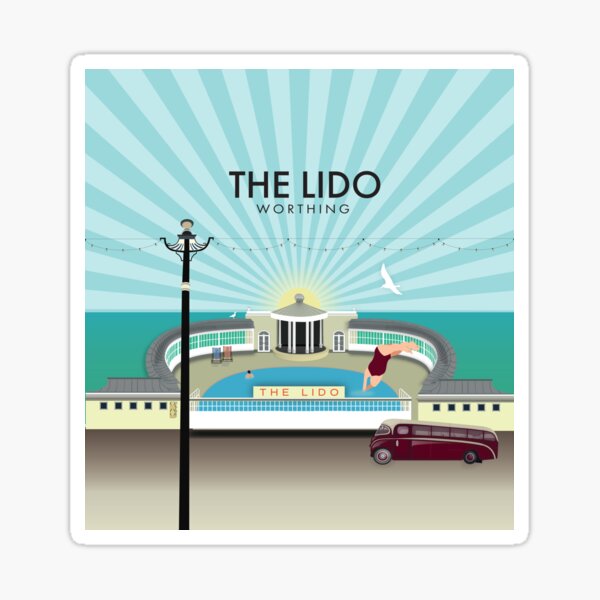The Lido in Worthing Sticker
