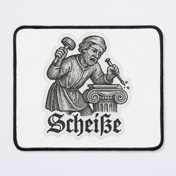 Item preview, Medieval Mason “Scheiße” Sticker designed and sold by DrDoke.