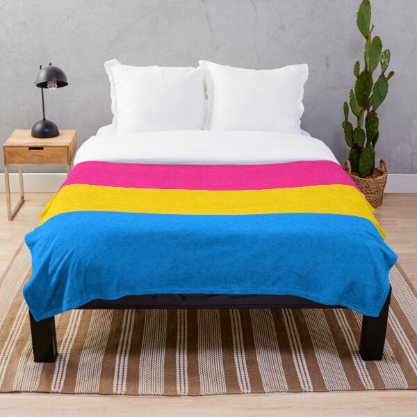Pansexual Pride Flag Throw Blanket