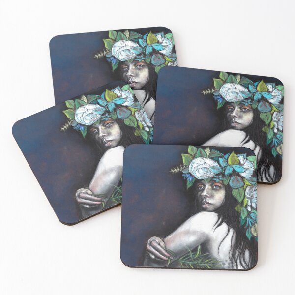 Item preview, Wild Grace III – Contemporary Figurative Chalk Pastel with Nature-Inspired Elements designed and sold by Laini Eckardt.