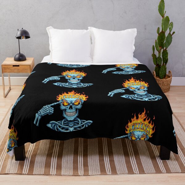 Item preview, Overthinking Skeleton Mind On Fire designed and sold by Tigerr3g.