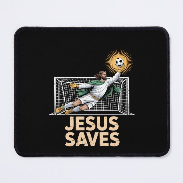 Item preview, Jesus Playing Soccer Funny Goalie Goalkeeper designed and sold by DeadlockCrew.