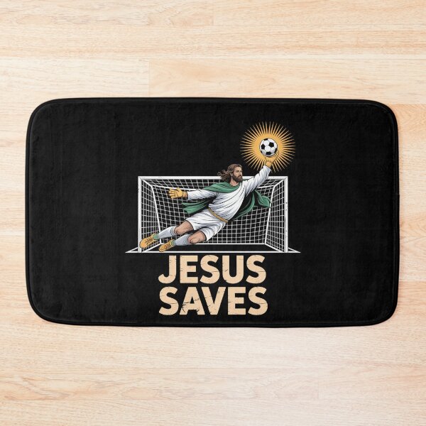Item preview, Jesus Playing Soccer Funny Goalie Goalkeeper designed and sold by DeadlockCrew.