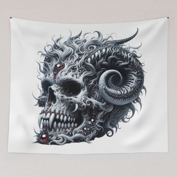 Item preview, Hairy Monster Skull designed and sold by MadinaFatt.