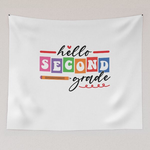 Item preview, Hello Second Grade Colorful Block Letters Back to School designed and sold by facegm.