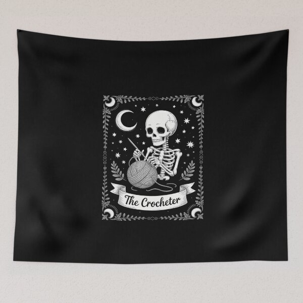 Item preview, Knitter Crochet Lovers Tarot Card Skeleton designed and sold by DeadlockCrew.
