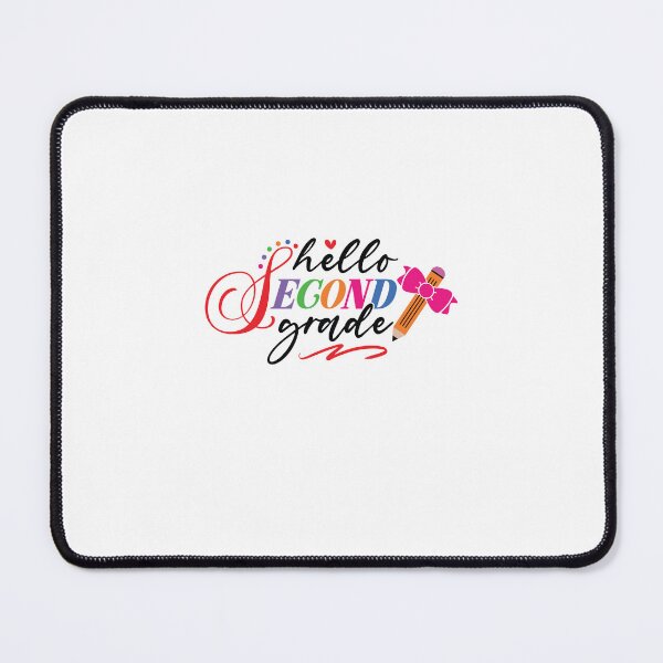 Item preview, Hello Second Grade Rainbow Script Pencil Bow Back to School designed and sold by facegm.