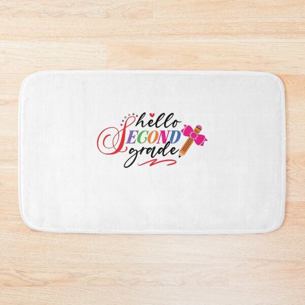 Item preview, Hello Second Grade Rainbow Script Pencil Bow Back to School designed and sold by facegm.