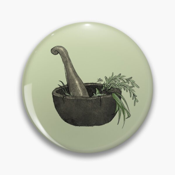 Item preview, Mortar & Herbs – Green Witch’s Tool for Herbal Magic designed and sold by DanniDan.