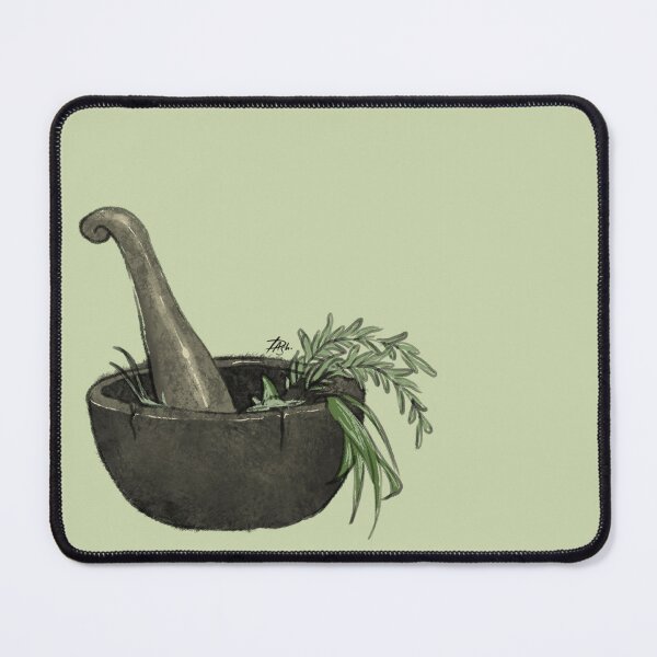 Item preview, Mortar & Herbs – Green Witch’s Tool for Herbal Magic designed and sold by DanniDan.