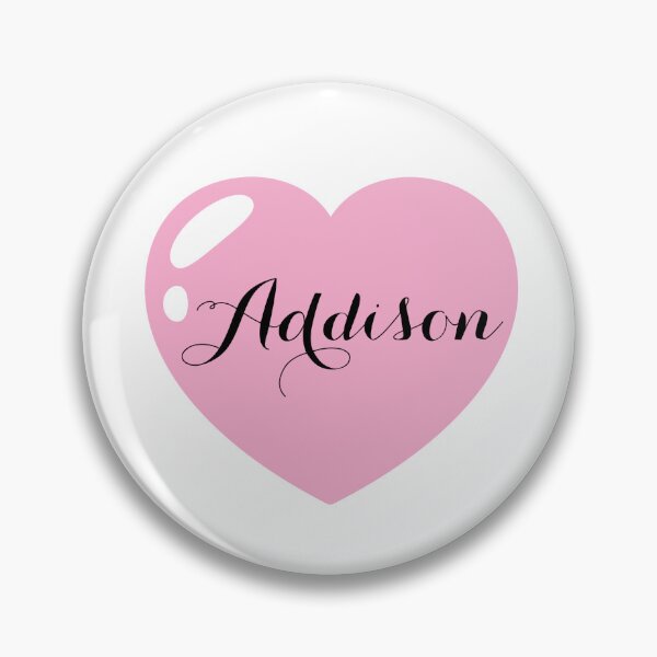 Item preview, Addison Name with Pink Heart  designed and sold by Monika Howarth.