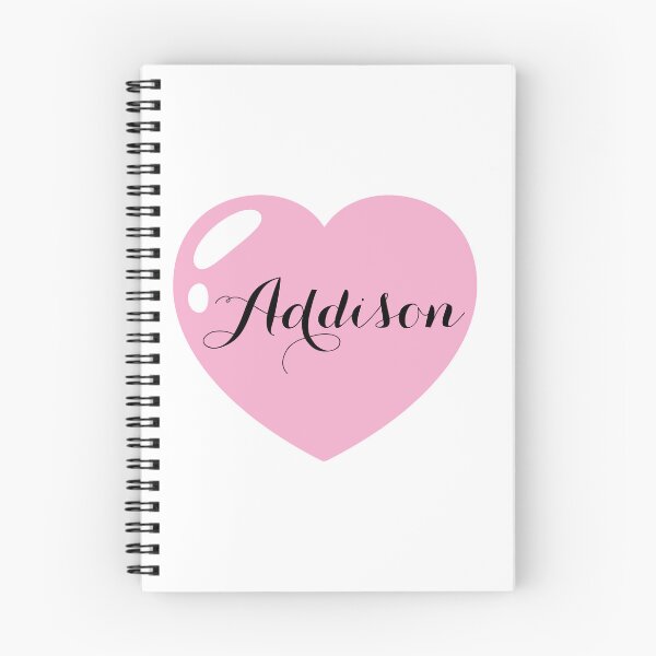 Item preview, Addison Name with Pink Heart  designed and sold by Monika Howarth.