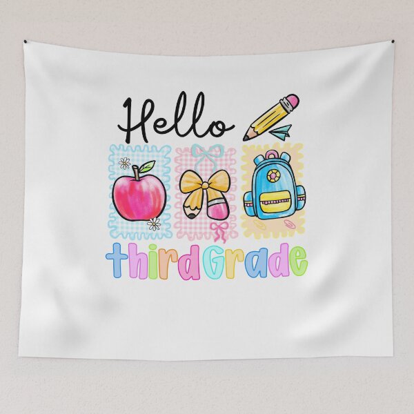 Item preview, Hello Third Grade Gingham Pencil Apple Backpack Girl designed and sold by facegm.
