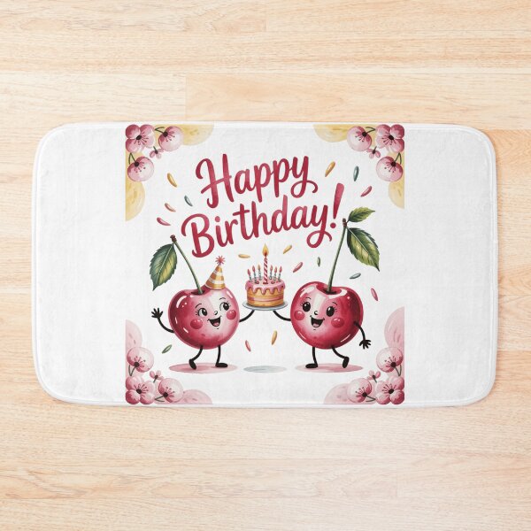 Item preview, Cherry Twins Happy Birthday designed and sold by ArtQueen777.
