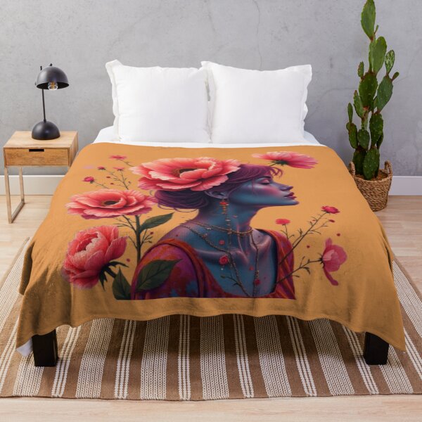 Item preview, Ethereal Floral Dream: Serene Beauty Portrait . designed and sold by  StickAndStyle .