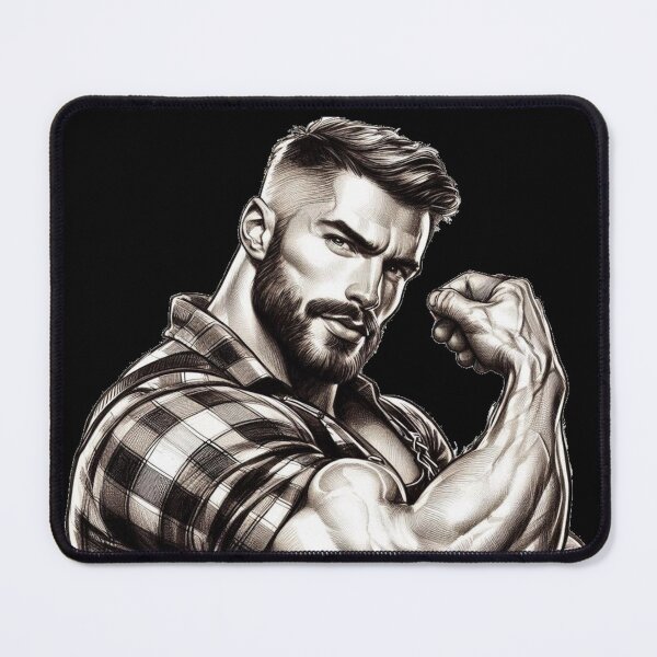Item preview, Vintage Lumberjack Daddy Muscle Power LGBTQ Gay Pride Graphic Design designed and sold by ItsAKinkThing.