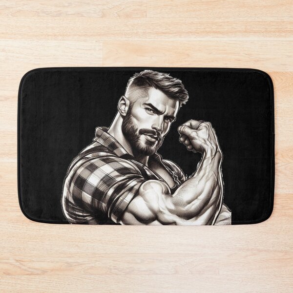Item preview, Vintage Lumberjack Daddy Muscle Power LGBTQ Gay Pride Graphic Design designed and sold by ItsAKinkThing.