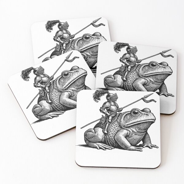 Item preview, Vintage Retro 90s Frog Knight Dreamy Dark Art Medieval designed and sold by Kimberley King Art  King Art.