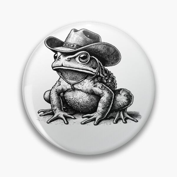 Item preview, Vintage Retro 90s Frog Western Wild West Weirdcore designed and sold by Kimberley King Art  King Art.