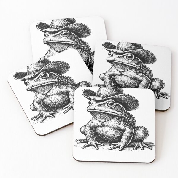 Item preview, Vintage Retro 90s Frog Western Wild West Weirdcore designed and sold by Kimberley King Art  King Art.