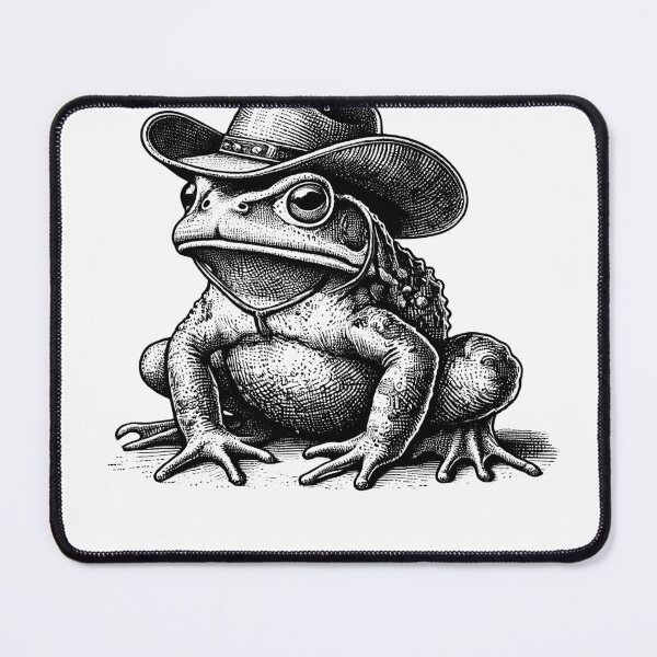 Item preview, Vintage Retro 90s Frog Western Wild West Weirdcore designed and sold by Kimberley King Art King Art.