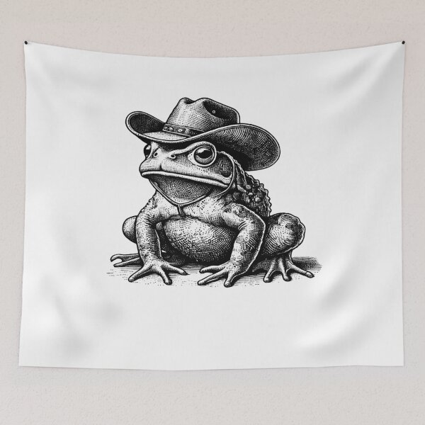 Item preview, Vintage Retro 90s Frog Western Wild West Weirdcore designed and sold by Kimberley King Art  King Art.