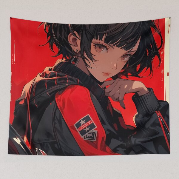 Artikelvorschau, Makoto Niijima Persona 5 Anime Queen Leder Stil Nacht entworfen und verkauft von mildaclairmo.