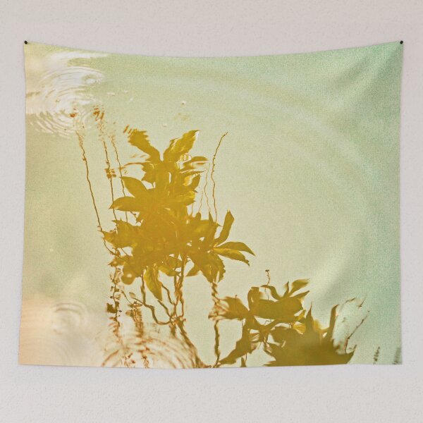 Item preview, Botanical Reflection in Water with Ripples – Dreamy Nature Wall Art designed and sold by Rowena Ko.