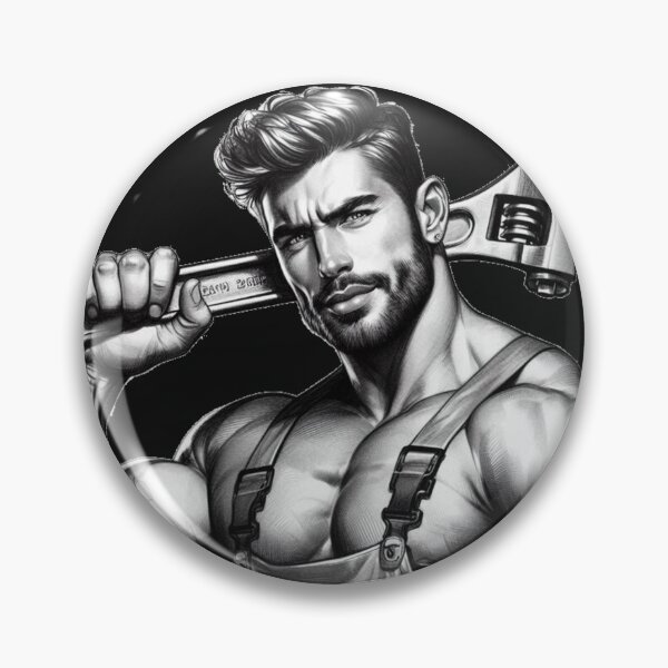 Item preview, Gay Builders Love Big Tools Daddy Muscle Power LGBTQ Gay Pride Graphic Design designed and sold by ItsAKinkThing.