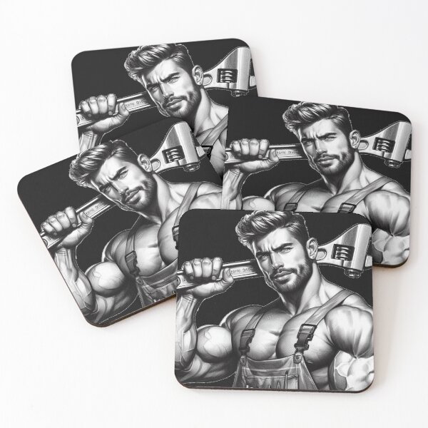 Item preview, Gay Builders Love Big Tools Daddy Muscle Power LGBTQ Gay Pride Graphic Design designed and sold by ItsAKinkThing.