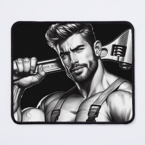 Item preview, Gay Builders Love Big Tools Daddy Muscle Power LGBTQ Gay Pride Graphic Design designed and sold by ItsAKinkThing.