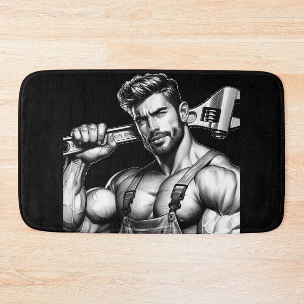 Item preview, Gay Builders Love Big Tools Daddy Muscle Power LGBTQ Gay Pride Graphic Design designed and sold by ItsAKinkThing.