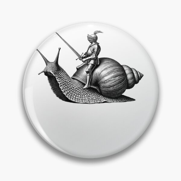 Item preview, Knight Snail Rider Vintage Retro Medieval Dark Art designed and sold by Kimberley King Art  King Art.