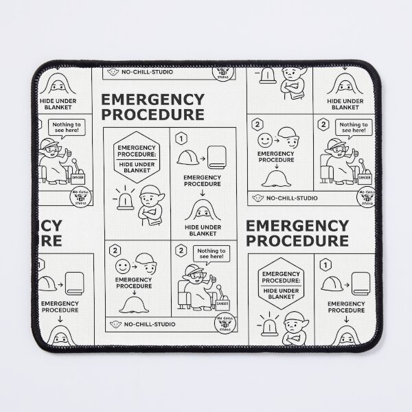 Item preview, Emergency Procedure: Hide Under Blanket — The N0-Chill User-Manual Series designed and sold by N0-Chill-Studio.