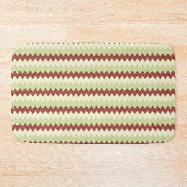 Item preview, Earthy Chevron Heart Pattern – Rust, Light Green & Cream Zigzag Design designed and sold by larissa-myrie.