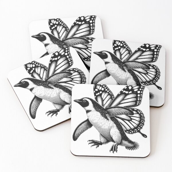 Item preview, Vintage Retro Flying Penguin With Butterfly Wings designed and sold by Kimberley King Art  King Art.