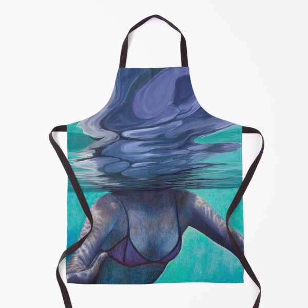 Item preview, Between Worlds II | Oil Painting of a Submerged Body and Water Reflections designed and sold by Laini Eckardt.