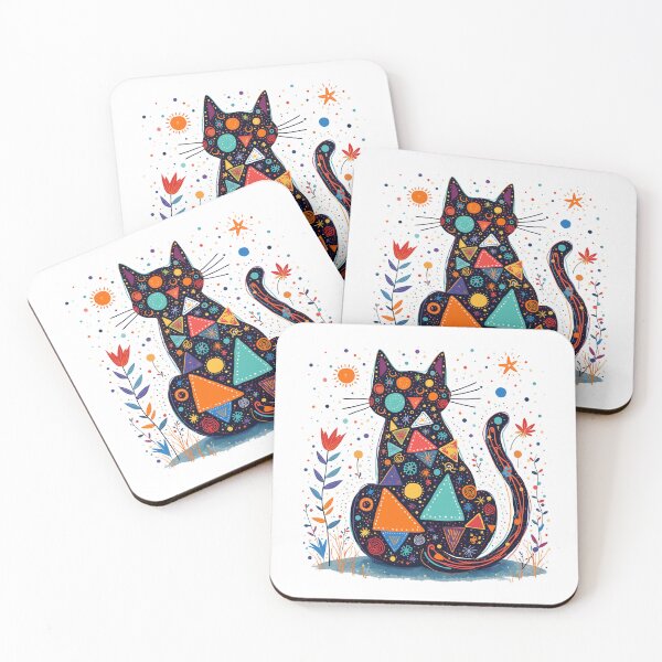 Item preview, Whimsical Abstract Cat Feline Fanstasia designed and sold by Blok45.