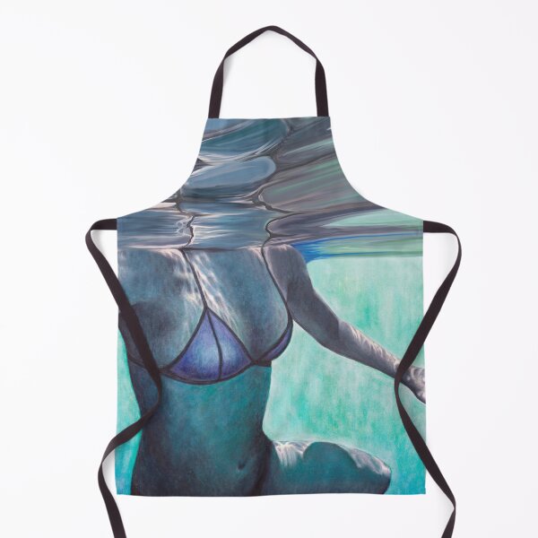 Item preview, Entre mundos III | Pintura al óleo de primer plano de una mujer en el agua y la luz designed and sold by Laini Eckardt.