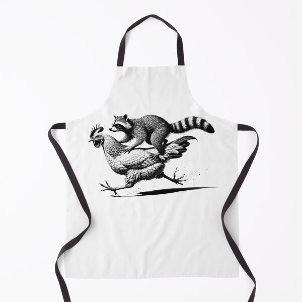Item preview, Funny Raccoon Riding Chicken Running Vintage designed and sold by Kimberley King Art  King Art.