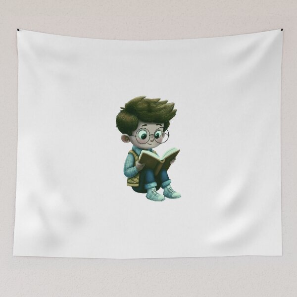 Item preview, Cute small boy Reading the book  designed and sold by Sameerc24.