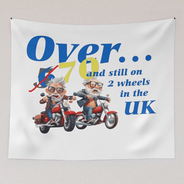 Item preview, Over 70 & still on 2 wheels designed and sold by Pugwashuk.