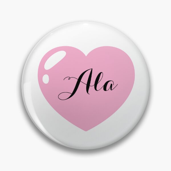 Item preview, Ala Name with Pink Heart  designed and sold by Monika Howarth.