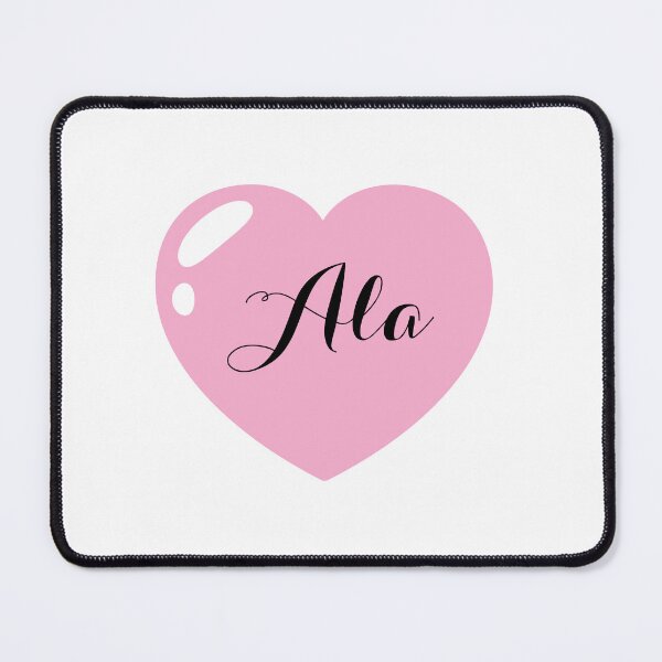Item preview, Ala Name with Pink Heart  designed and sold by Monika Howarth.